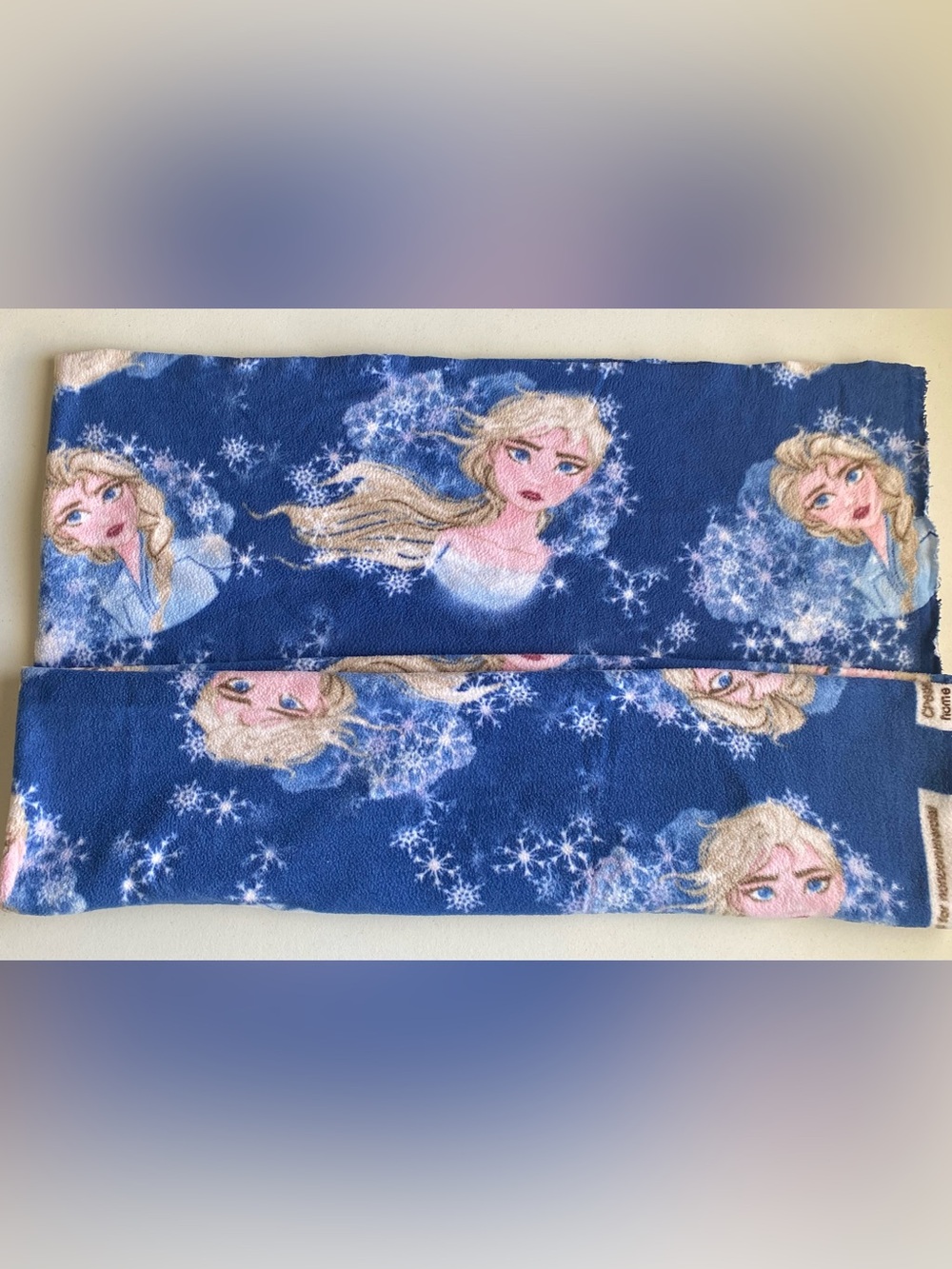 Disney Frozen 2 Elsa Snowflake Blue Fleece Fabric Large Piece 106” x 118”